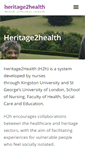 Mobile Screenshot of heritage2health.co.uk